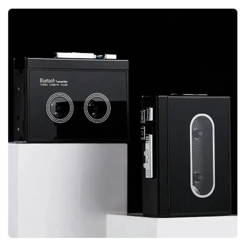 Black Cassette Tape Player with Bluetooth by Habicare