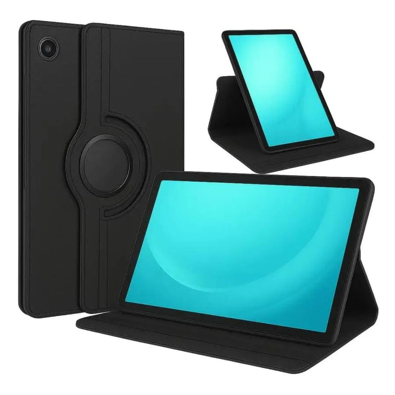 9eight5 Phone/Tablet Accessories Black Cover for Samsung Galaxy Tab A11 8.7” (2025) - X133/X135 Black Leather Case With Stand For Samsung Tab A11