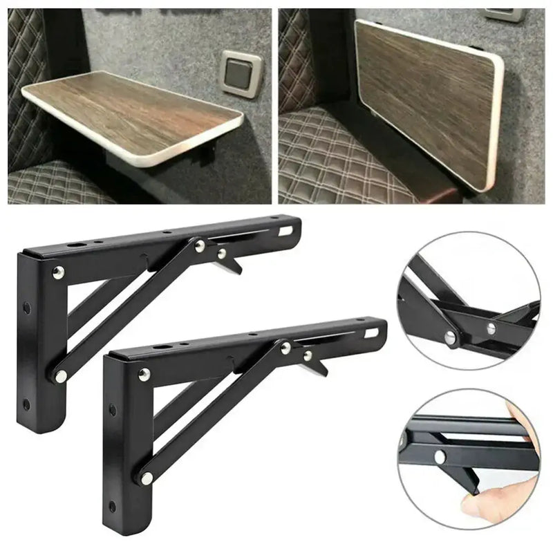 Black Folding Table Brackets for RV & Camper (2PCS) by Habicare