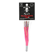 Black Pete Pelagic Pirate F-/Skirt 4" Lure with vibrant pink and Flashabou skirt for bluewater fishing.