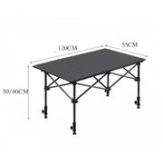 120cm Length Foldable Camping Table – Portable Outdoor Table with Adjustable Height ZF1468 by ECOTREK