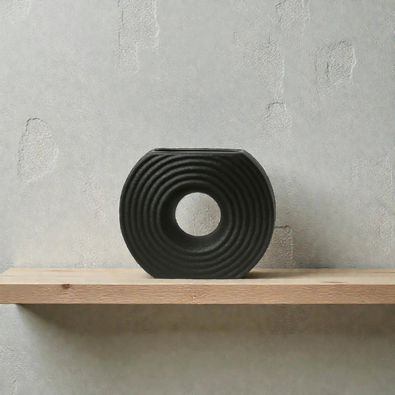 Frankly Cotton Textured Ceramic Circular Vases by Nest & Stem Homewares