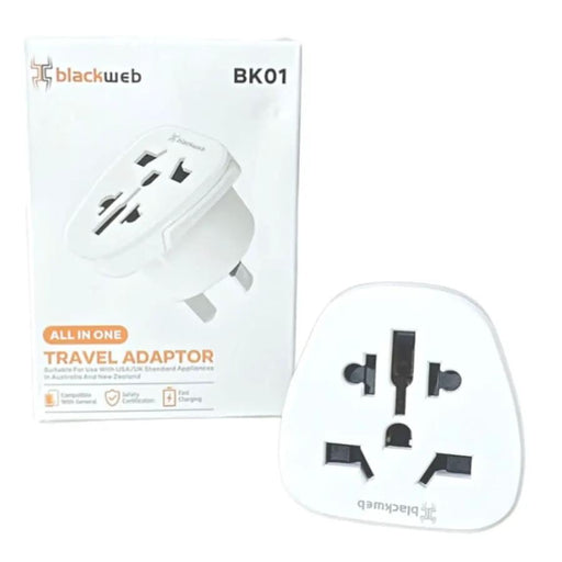 All In One Travel Blackweb Adapter BK01 Wall Plug (USA & UK to NZ & AUS) by 9eight5