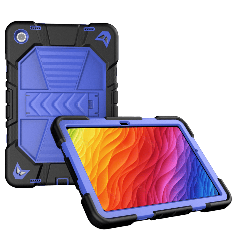 techplus Samsung Galaxy Tab A9 Plus Rugged Shockproof Case With Kickstand Blue Samsung Galaxy Tab A9 Plus Rugged Case with Kickstand