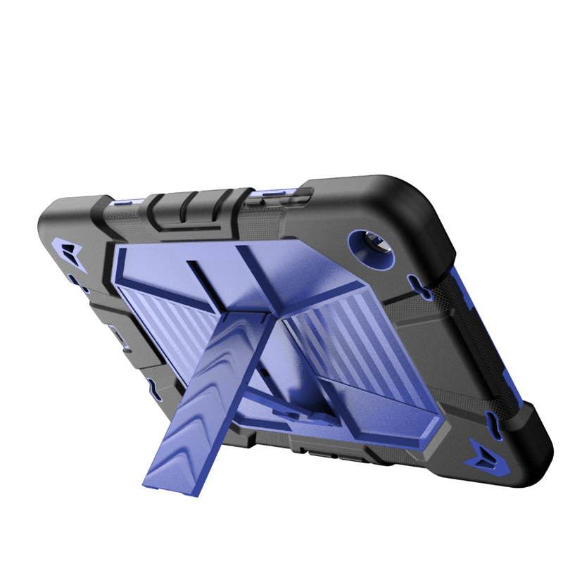 techplus Samsung Galaxy Tab A9 Plus Rugged Shockproof Case With Kickstand Blue Samsung Galaxy Tab A9 Plus Rugged Case with Kickstand
