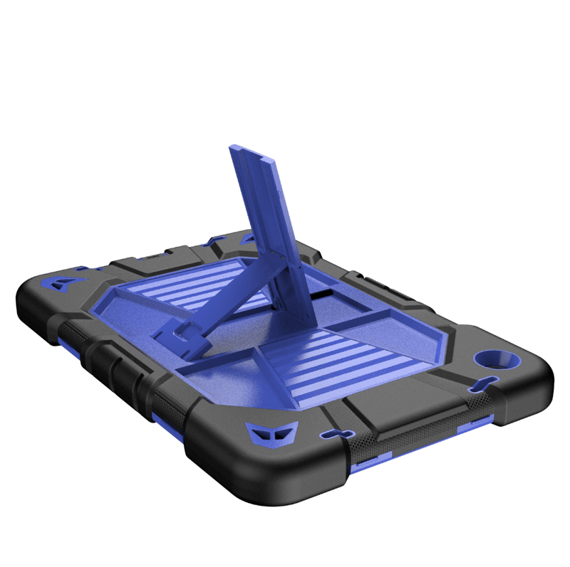 techplus Samsung Galaxy Tab A9 Plus Rugged Shockproof Case With Kickstand Blue Samsung Galaxy Tab A9 Plus Rugged Case with Kickstand