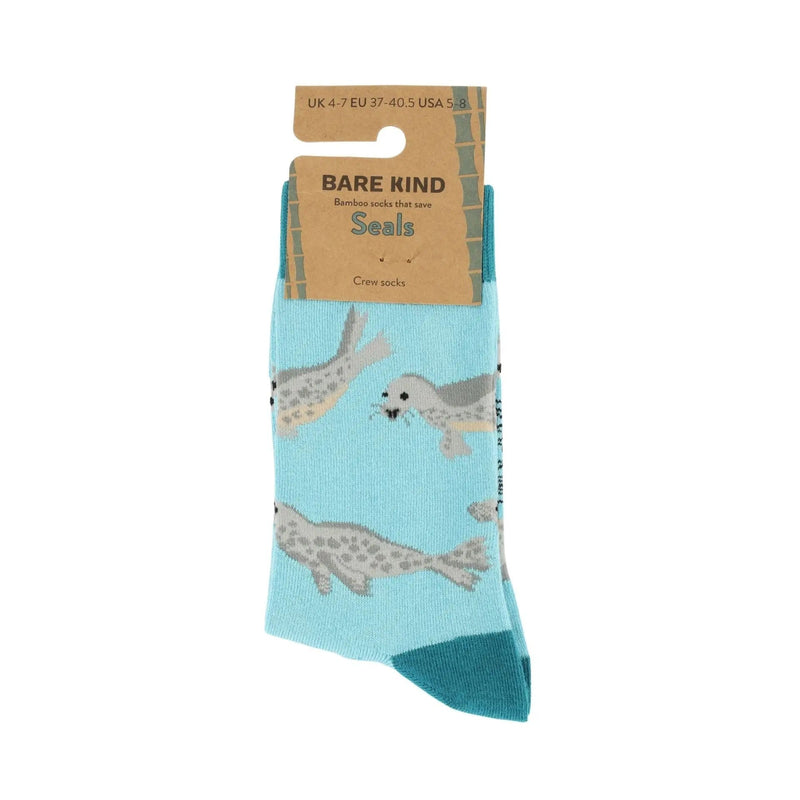 Save the Blue Seals Bamboo Socks by Barekind NZ