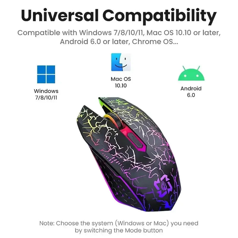 Bluetooth 5.2 RGB Dual-Mode Wireless Gaming Mouse (different models available) by Habicare