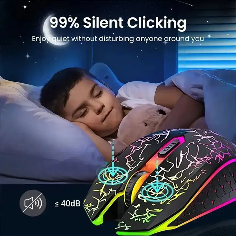 Bluetooth 5.2 RGB Dual-Mode Wireless Gaming Mouse (different models available) by Habicare
