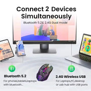 Bluetooth 5.2 RGB Dual-Mode Wireless Gaming Mouse (different models available) by Habicare