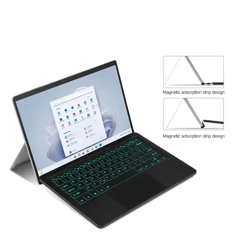 Habicare Bluetooth Backlit Keyboard with Touchpad for Microsoft Surface Pro 8, 9, 10, 11 & Pro X Bluetooth Backlit Keyboard with Touchpad for Microsoft Surface Pro 8, 9, 10, 11 & Pro X