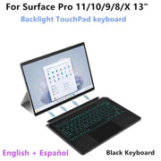 Habicare Bluetooth Backlit Keyboard with Touchpad for Microsoft Surface Pro 8, 9, 10, 11 & Pro X Bluetooth Backlit Keyboard with Touchpad for Microsoft Surface Pro 8, 9, 10, 11 & Pro X