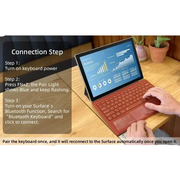 Habicare Bluetooth Detachable Slim Cover Keyboard for Microsoft Surface Pro 3–11, Pro X & Pro 7+ Bluetooth Detachable Slim Cover Keyboard for Microsoft Surface Pro 3–11, Pro X & Pro 7+