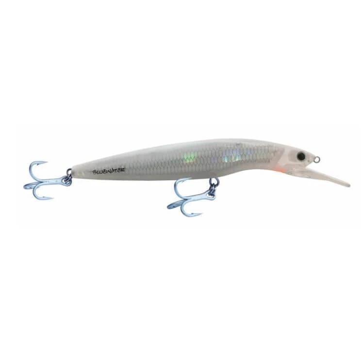 Bluewater Minnow 160mm 4m Ghost Casper lure with hooks, designed for challenging Bluewater species.