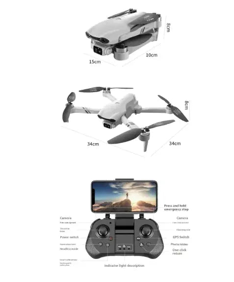 F10 Folding GPS Drone - 4K HD Camera with Dual Positioning & Smart Flight Modes | Portable Quadcopter by Mead's Supply & Equipment Outfitters limited