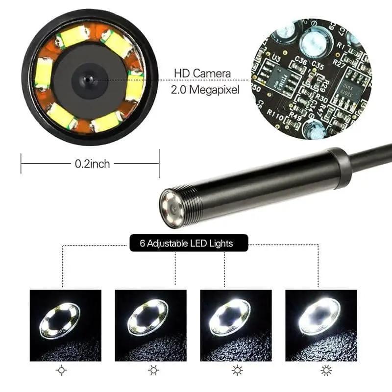 Borescope / Endoscope Camera - Android (Type C, Micro USB & Computer USB Ports) by 9eight5