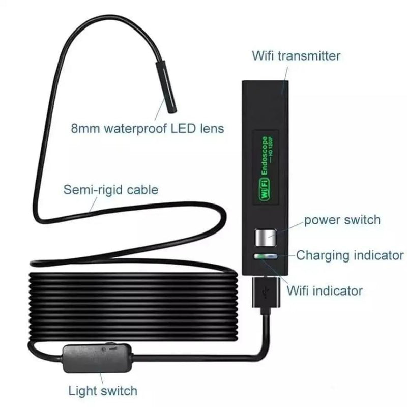 Borescope / Endoscope Camera - iPhone & Android by 9eight5