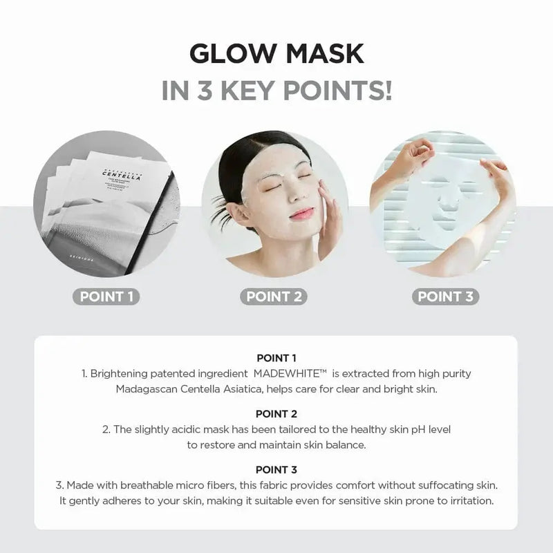 SKIN1004 Madagascar Centella Tone Brightening Glow Mask (5 Pack) by Poppy Gifts