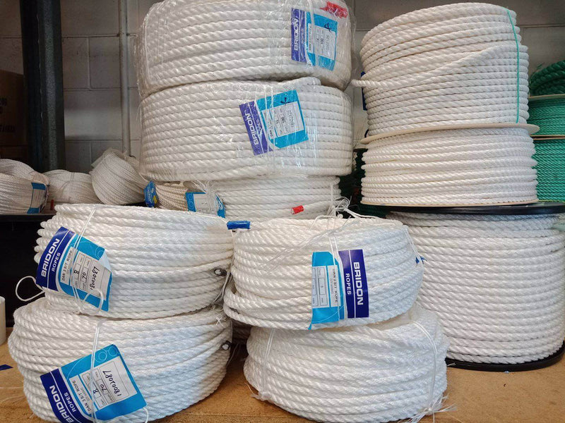 Polyprop Rope Pack 4mm to 12mm X 50m 70m and 100m - rolls of lightweight, UV resistant polypropylene rope.