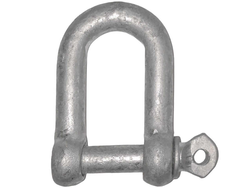 10mm Galv Com Shackle BL/PAK, a galvanized metal shackle for reliable connections and strength.
