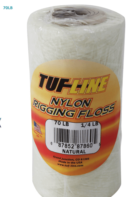70lb Rigging Floss TUF-Line Nylon Floss for Anglers