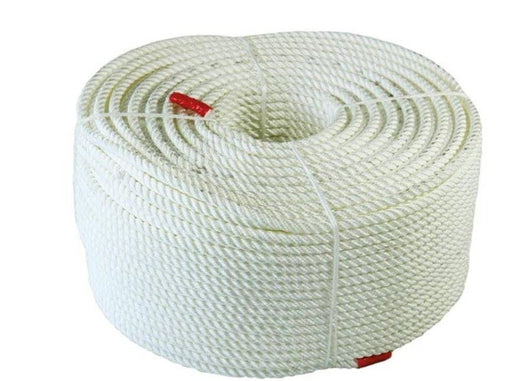 Nylon 3 Strand Rope 220m Coils/Reels - 6mm-16mm shown in white coil