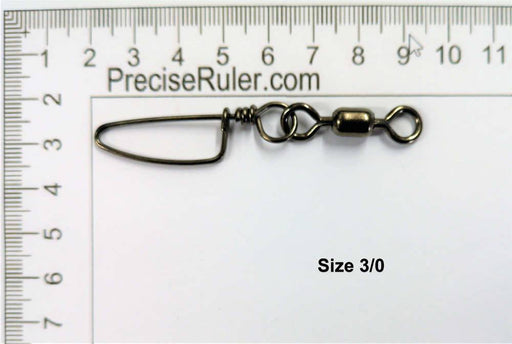 3/0 Crane Swivel with Coastlock Snap x 20pcs - High quality, strong snap swivel featured with precise measurement.