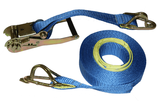 Truck Tiedown - 2.5t L/C ON SALE $26, featuring ratchet buckle and UV polyester webbing for secure cargo.