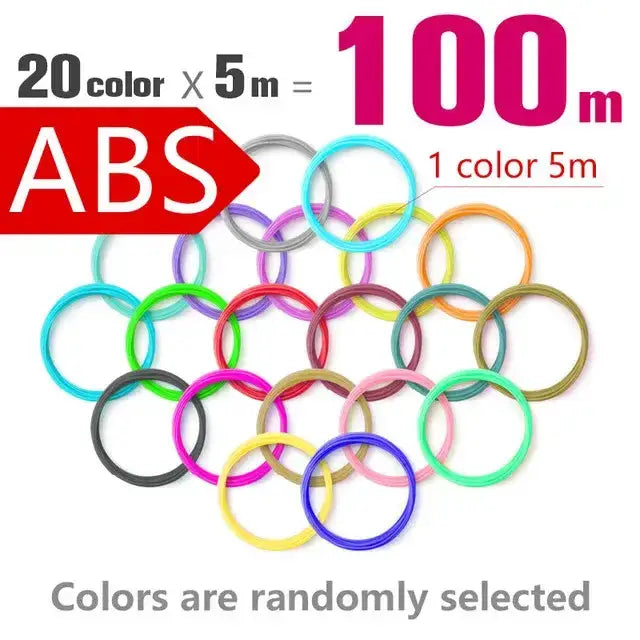 Brilliant Colour 3D Pen Filament (1.75mm ABS/PLA/PCL) by Habicare