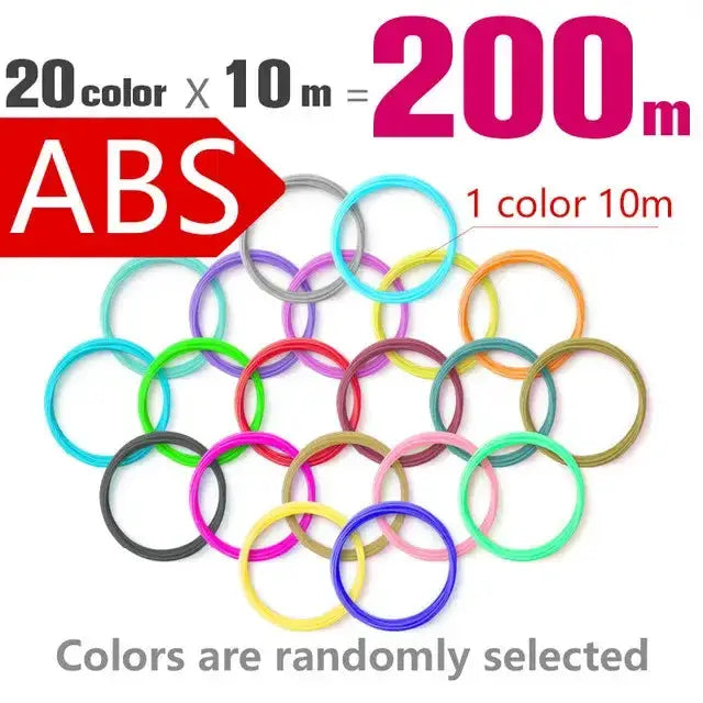 Brilliant Colour 3D Pen Filament (1.75mm ABS/PLA/PCL) by Habicare