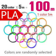 Brilliant Colour 3D Pen Filament (1.75mm ABS/PLA/PCL) by Habicare