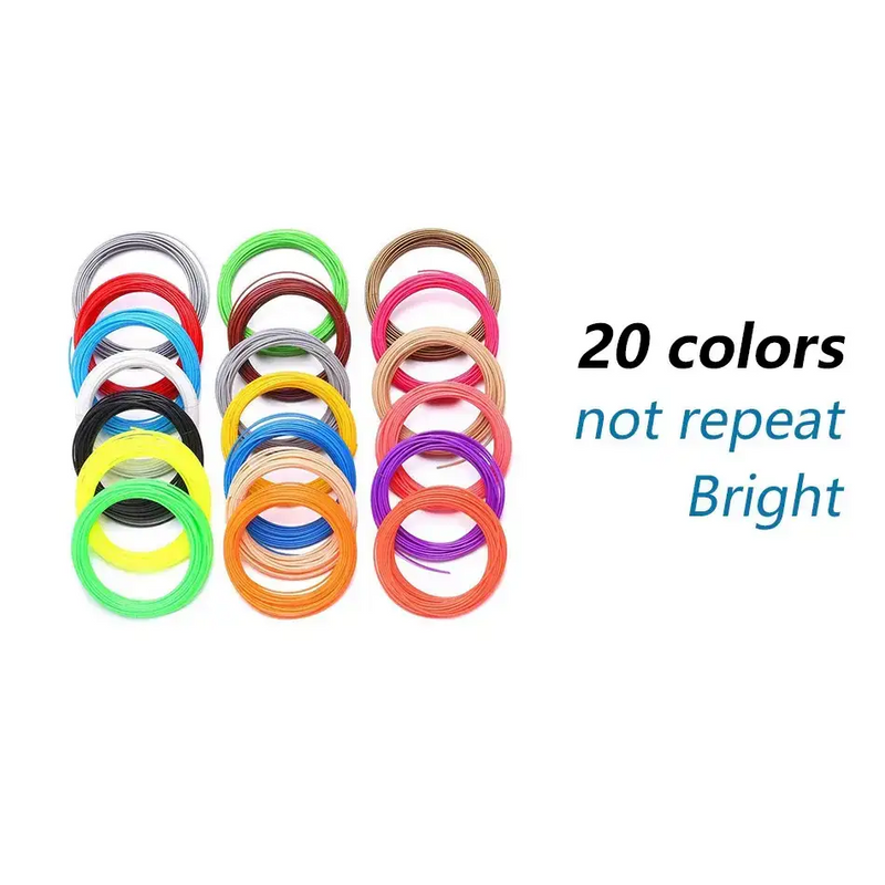 Brilliant Colour 3D Pen Filament (1.75mm ABS/PLA/PCL) by Habicare