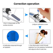 Refractometer - Sugar & Alcohol Dual Measure Refractometer (0-40% / Brix 0-25%) by 9eight5
