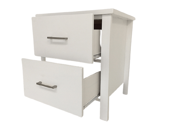 Tina two drawer bedside Table by BroDeals