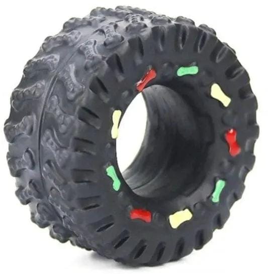 BroDeals Dog Toys Pet Dog toy squeaky tyre 11cm Pet Dog toy squeaky tyre 11cm