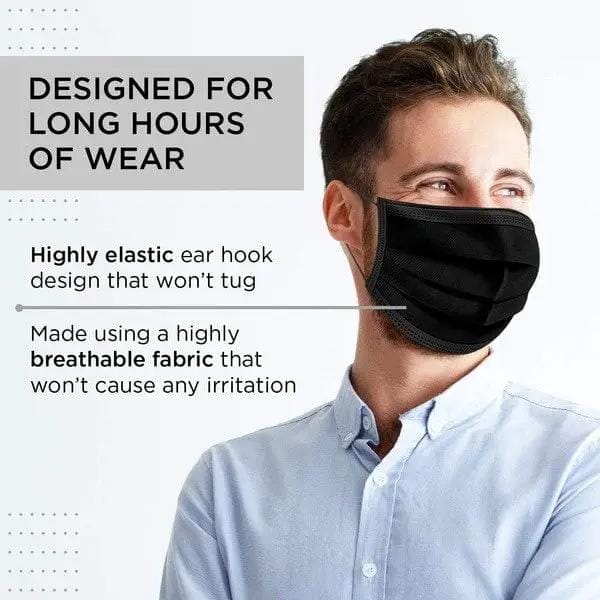 Black Masks 150pcs by BroDeals