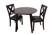 BroDeals Kitchen & Dining Room Chairs Hammis Dining Set 3Pcs Hammis Dining Set 3Pcs