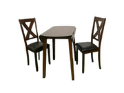 BroDeals Kitchen & Dining Room Chairs Hammis Dining Set 3Pcs Hammis Dining Set 3Pcs