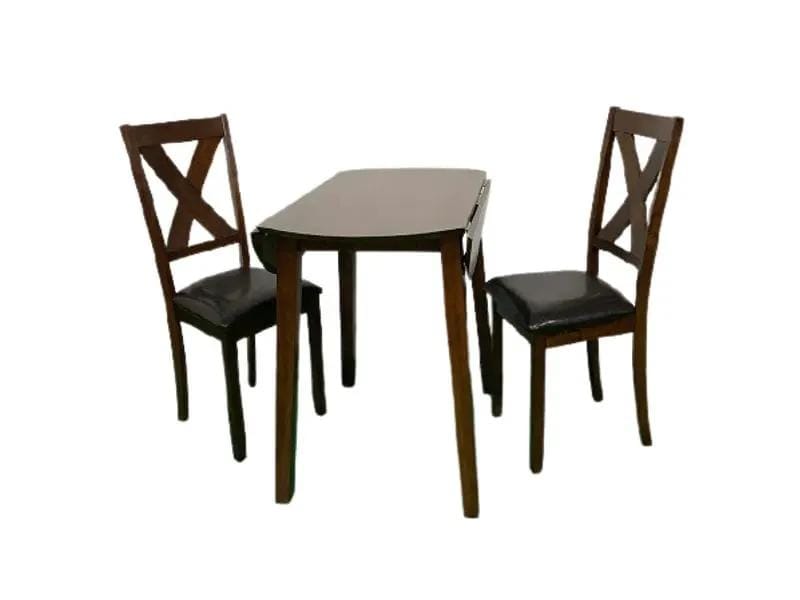BroDeals Kitchen & Dining Room Chairs Hammis Dining Set 3Pcs Hammis Dining Set 3Pcs