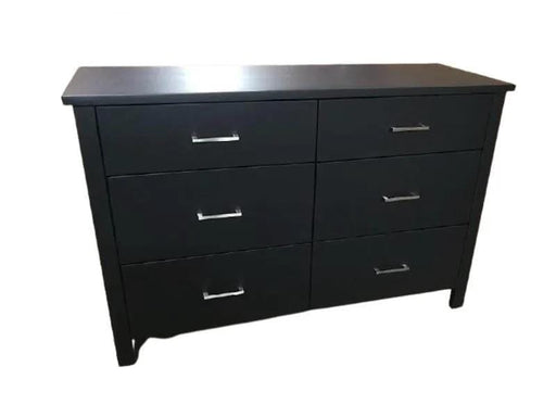BroDeals Lowboy Tina 6 Drawer Lowboy Black Tina 6 Drawer Lowboy Black
