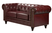 BroDeals 2 Seater Sofa Boston Faux Leather Chesterfield 2 Seater Sofa Boston Faux Leather Chesterfield 2 Seater Sofa