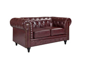 BroDeals 2 Seater Sofa Boston Faux Leather Chesterfield 2 Seater Sofa Boston Faux Leather Chesterfield 2 Seater Sofa