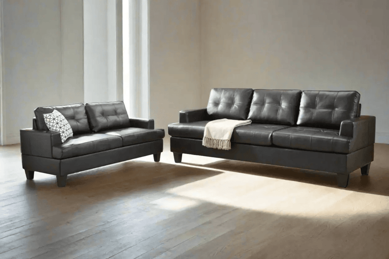 BroDeals 3 seater Sofa Knollwood 3 Seater Faux Leather Sofa - Black Knollwood 3 Seater Faux Leather Sofa - Black