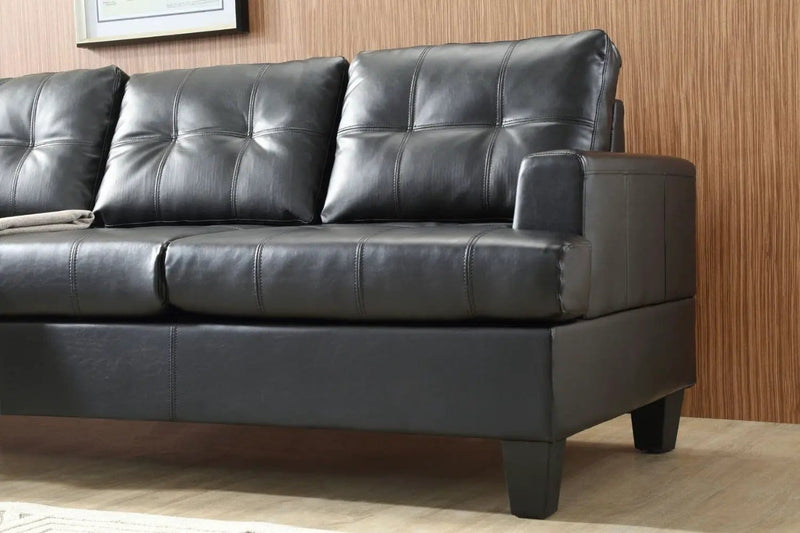 BroDeals 2 Seater Sofa Knollwood 2 Seater Faux Leather Sofa - Black Knollwood 2 Seater Faux Leather Sofa - Black