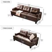 BroDeals 2 Seater Sofa Knollwood 2 Seater Faux Leather Sofa - Brown Knollwood 2 Seater Faux Leather Sofa - Brown