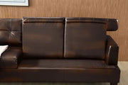 BroDeals 2 Seater Sofa Knollwood 3+2 Seater Faux Leather Sofa - Brown Knollwood 3+2 Seater Faux Leather Sofa - Brown