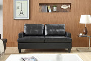 BroDeals 3 seater Sofa Knollwood 3+2 Seater Faux Leather Sofa - Black Knollwood 3+2 Seater Faux Leather Sofa - Black