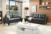 BroDeals 3 seater Sofa Knollwood 3+2 Seater Faux Leather Sofa - Black Knollwood 3+2 Seater Faux Leather Sofa - Black