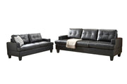 BroDeals 3 seater Sofa Knollwood 3+2 Seater Faux Leather Sofa - Black Knollwood 3+2 Seater Faux Leather Sofa - Black