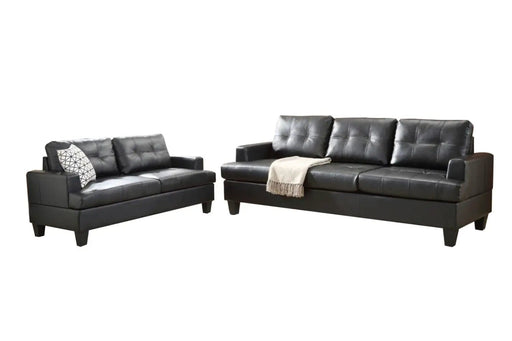 BroDeals 3 seater Sofa Knollwood 3+2 Seater Faux Leather Sofa - Black Knollwood 3+2 Seater Faux Leather Sofa - Black